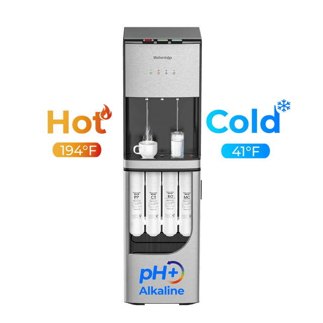 Waterdrop Y1CH Mineral Reverse Osmosis Bottleless Water Cooler, Silver