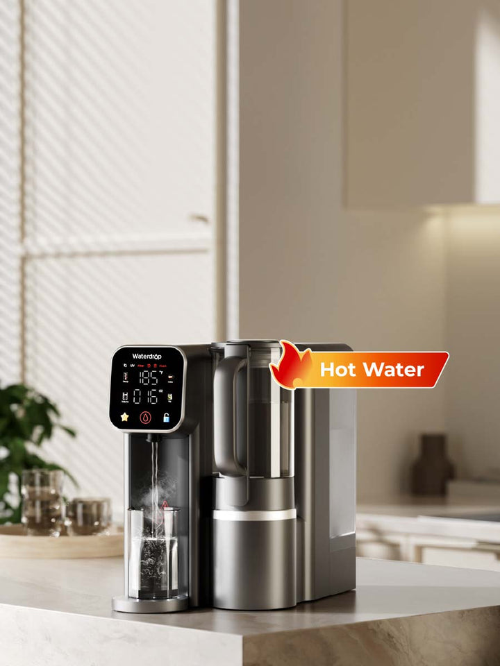 Waterdrop M6H Instant Hot Reverse Osmosis System, Countertop RO Filter