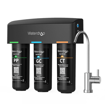 3-stage Under Counter Water Filter System with Dedicated Faucet Waterdrop TSB