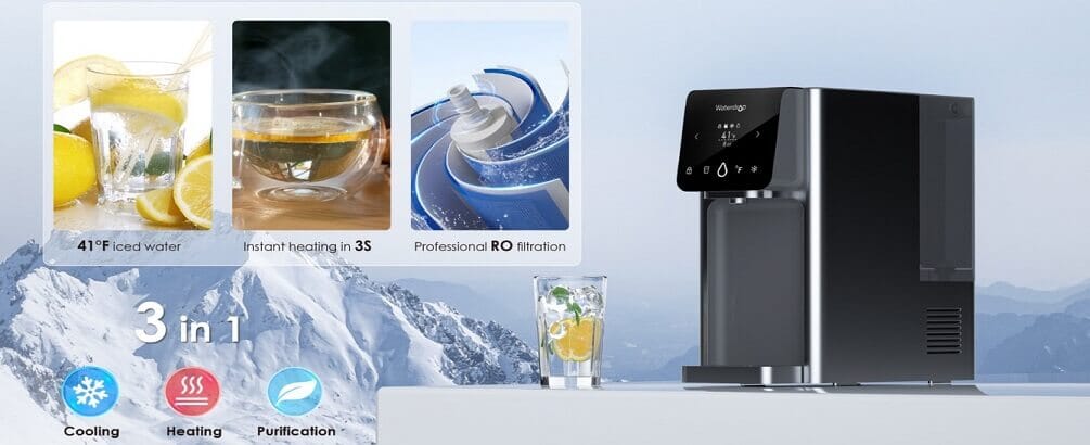 All-In-One Countertop Reverse Osmosis System That Cools, Heats, And Purifies