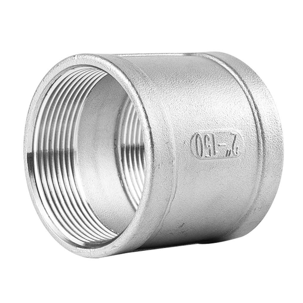 Waterdrop 304 Stainless Steel Pipe Coupling Fitting, 2" Female x 2" Length Pipe Coupler Connector Adapter Fitting