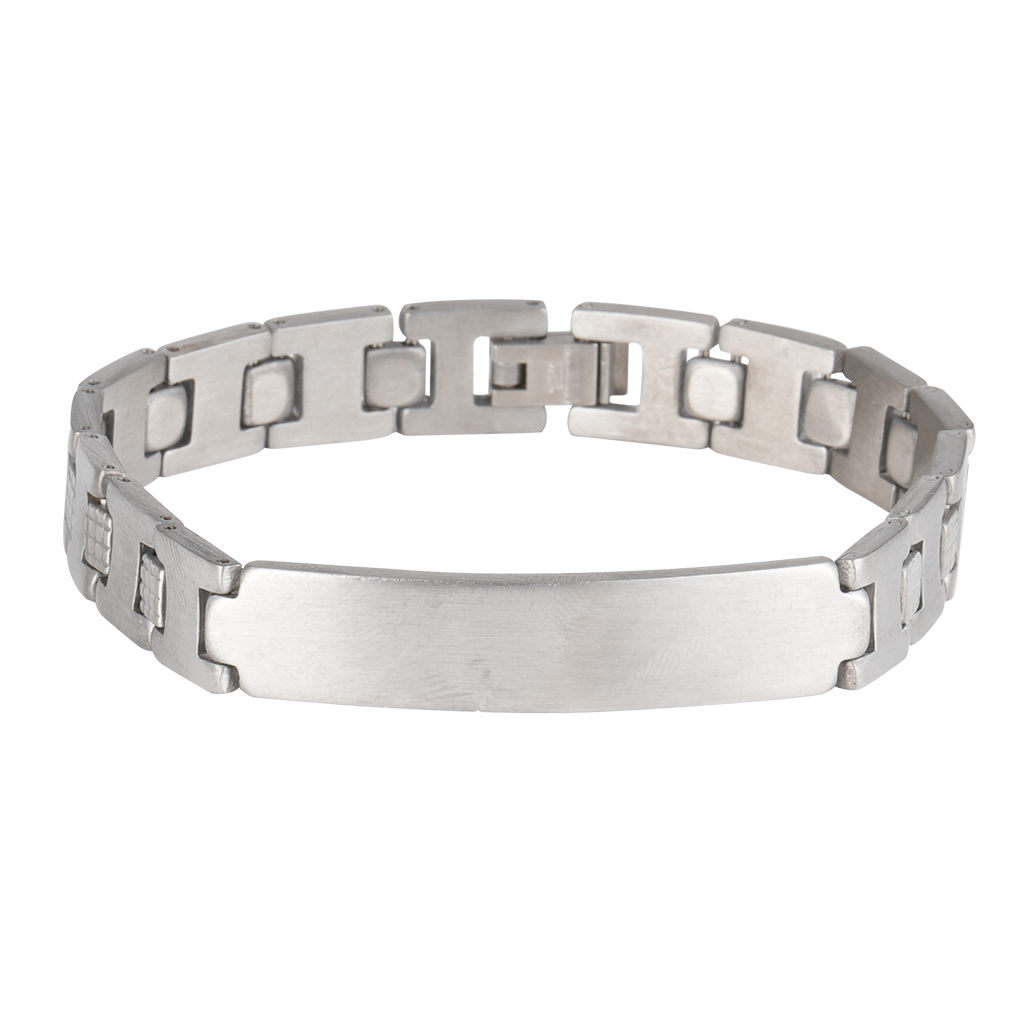 Waterdrop Stainless Steel Metal Band Adjustable Link, ID Name Bracelet Stainless Steel