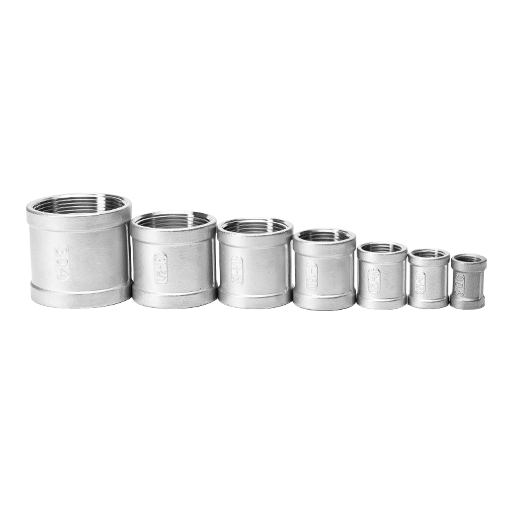 Waterdrop 304 Stainless Steel Pipe Coupling Fitting, 2" Female x 2" Length Pipe Coupler Connector Adapter Fitting