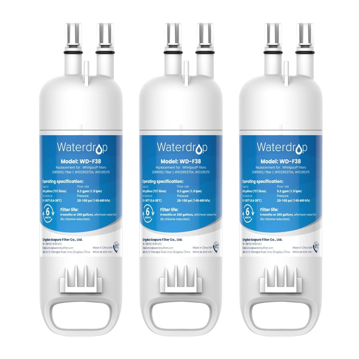 Waterdrop Replacement for W10295370A Everydrop® Fridge Water Filter