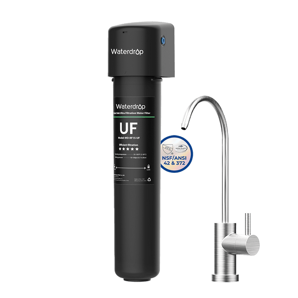 thumbnail image 2 of Waterdrop 17UB Under Sink Water Filter System – With Brushed Nickel Faucet, Black 2 of 3