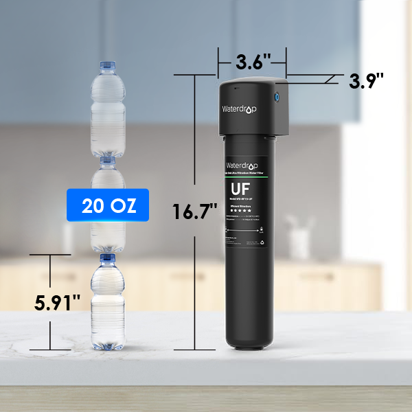 Inline Ultrafiltration Refrigerator Water Filter | Exterior Filtration System-Universal Fit