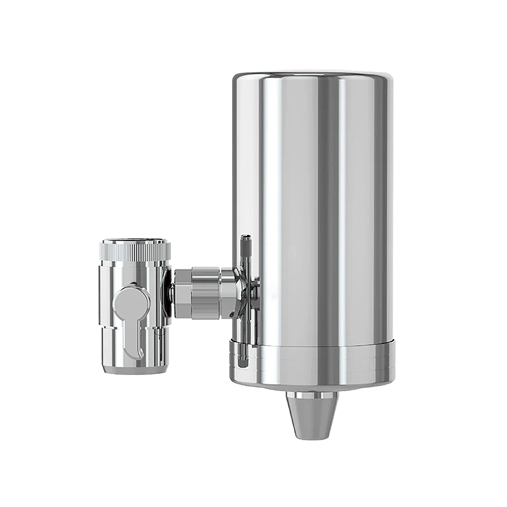 Sodafizz Faucet Water Filter System Stainless Steel FC-06, 360° Rotating Stainless Steel, 3 Months Long Lasting Tap Water Filter, Reduce Chlorine, 1 Filters