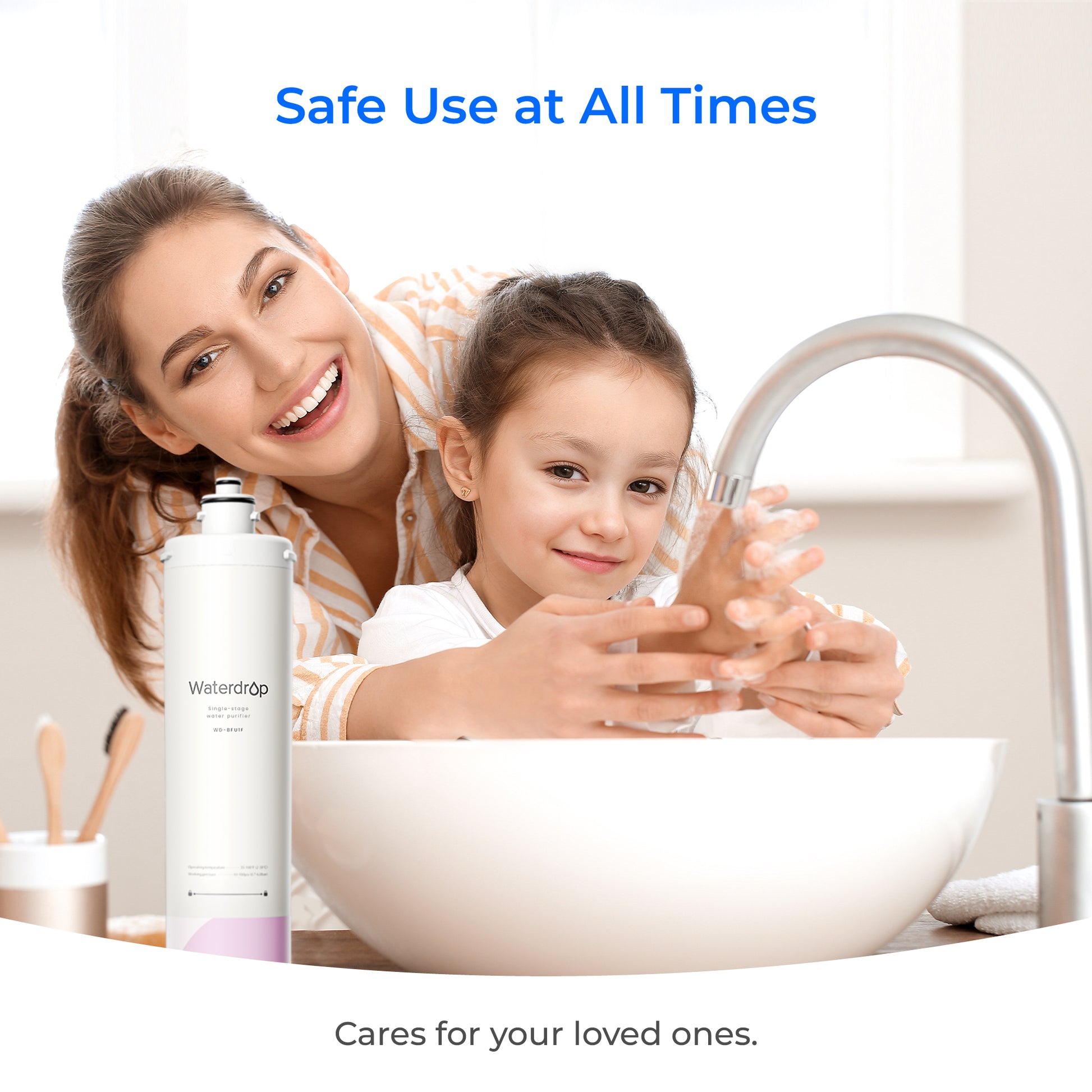 Waterdrop Water Filter Replacement - Soften Skin & Hair, Purify Water
