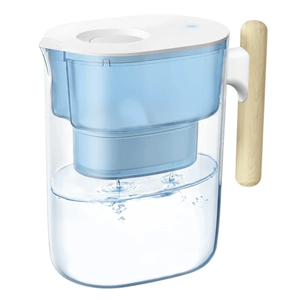 Sodafizz Portable Water Filter Pitcher, 200-Gallon Long-Life 10-Cup, Reduces Fluoride, Chlorine, BPA Free