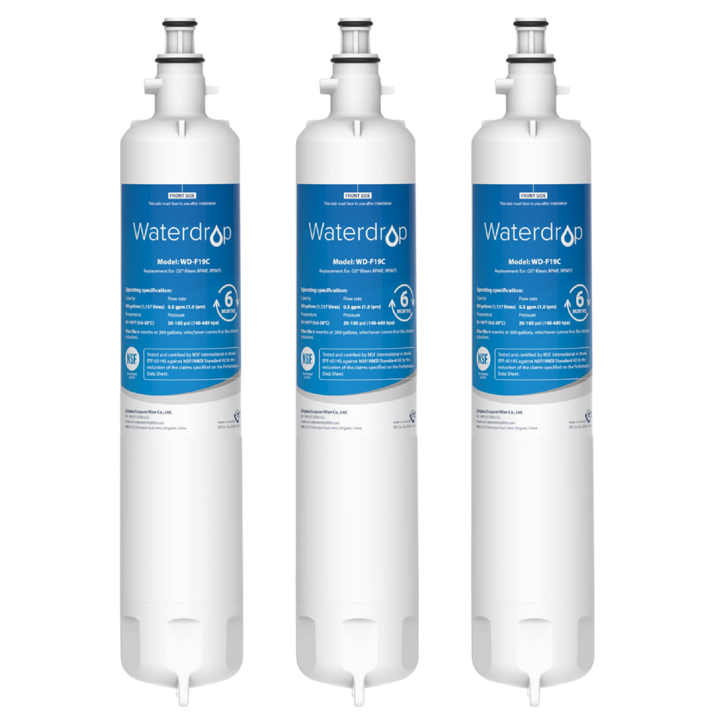 Waterdrop (Built-in CHIP) Replacement for GE® RPWFE Refrigerator Water Filter, NSF 42 & 372 Certified