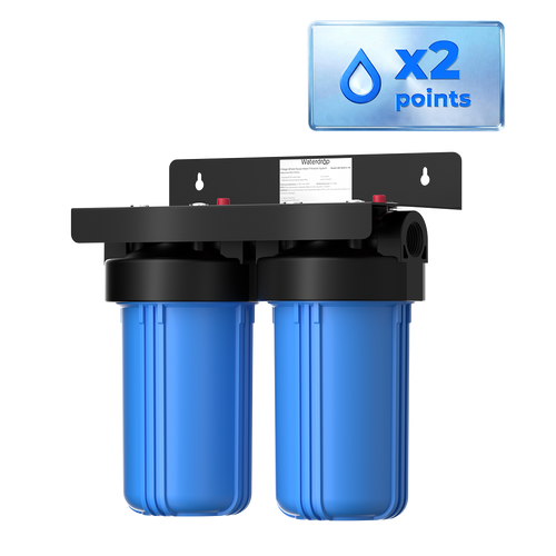 Waterdrop 2-Stage Whole House Water Filter System Reduce Iron&Manganese