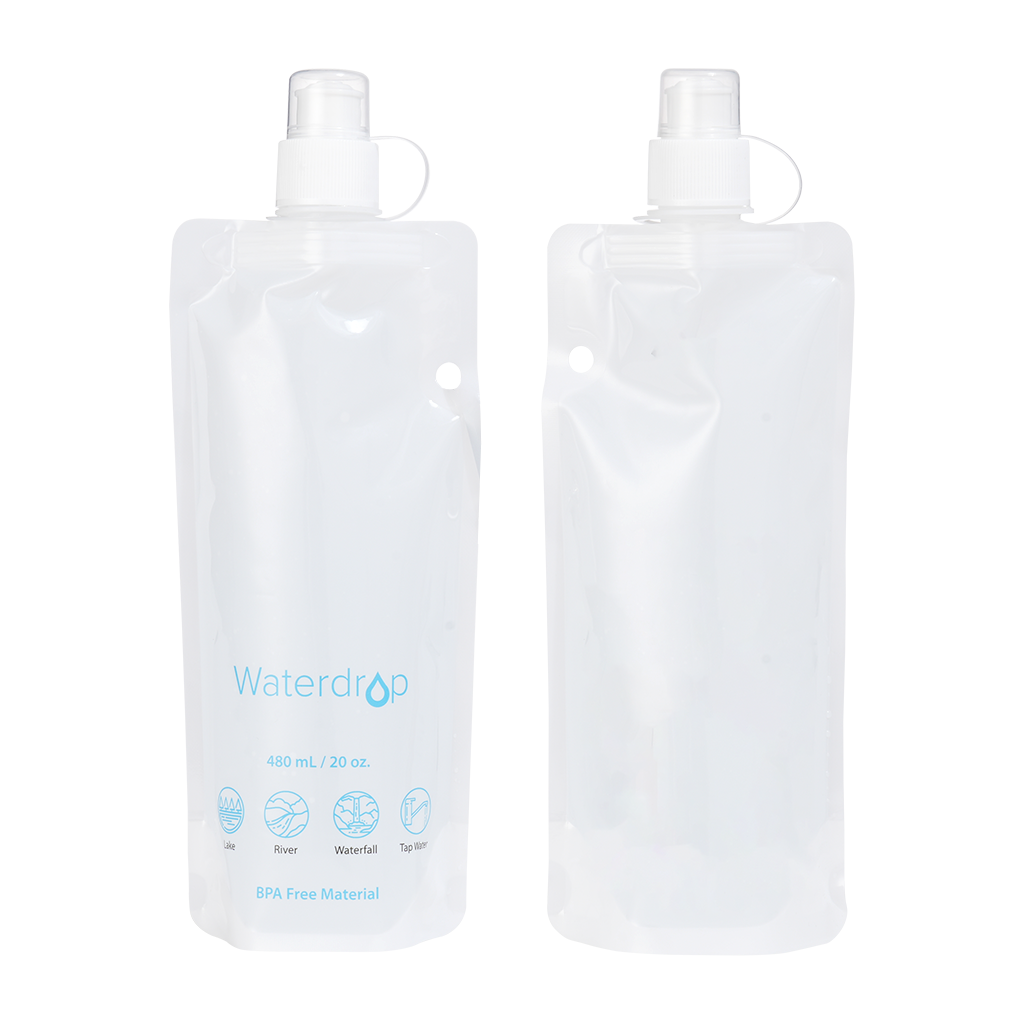 Waterdrop Plastic Liquid Storage Bags for household use, Foldable, BPA-Free, 20 oz