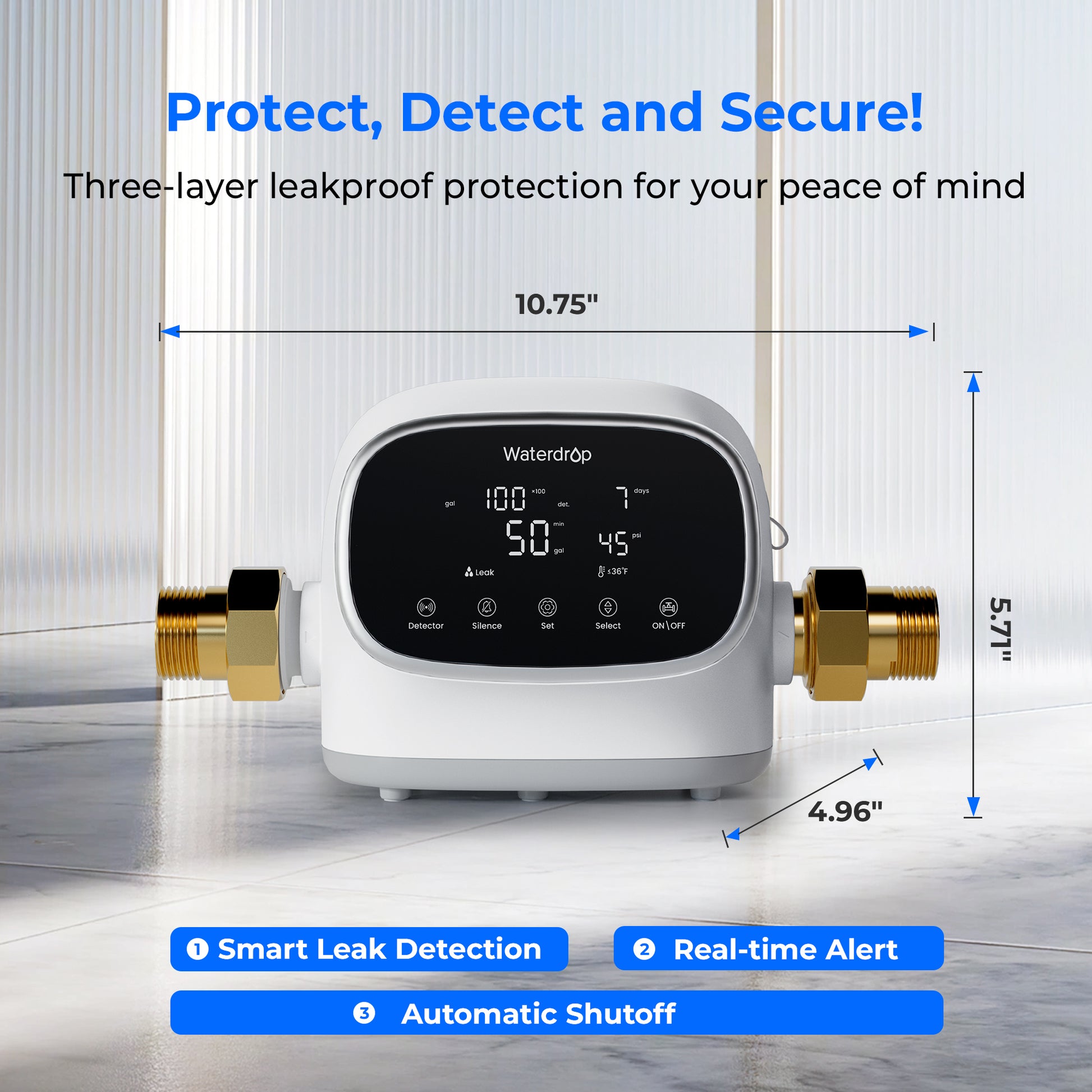 Smart Water Leak Detector for Home, Water Monitor WD-WHM