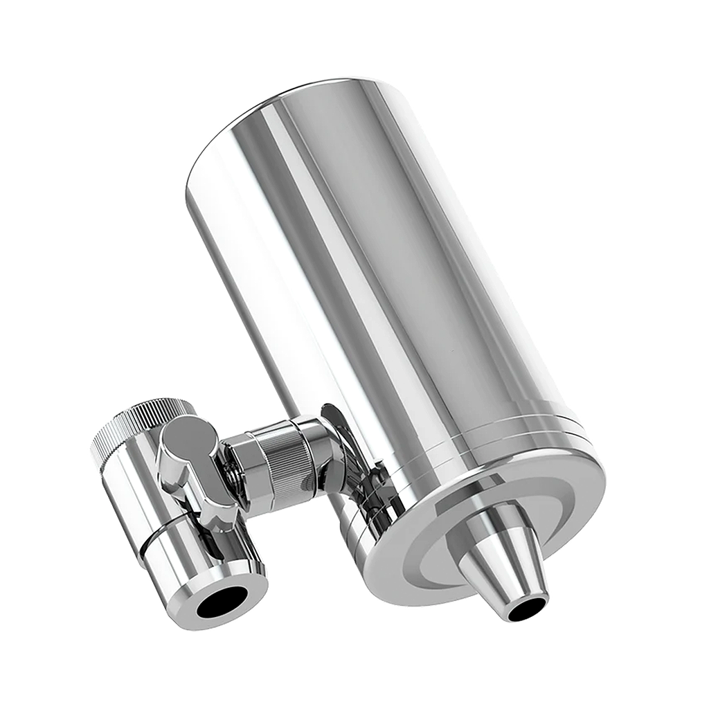 Sodafizz Faucet Water Filter System Stainless Steel FC-06, 360° Rotating Stainless Steel, 3 Months Long Lasting Tap Water Filter, Reduce Chlorine, 1 Filters