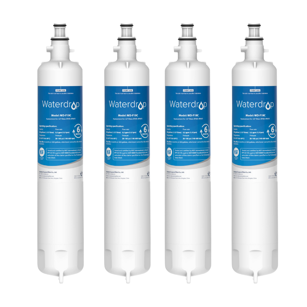 Waterdrop (Built-in CHIP) Replacement for GE® RPWFE Refrigerator Water Filter, NSF 42 & 372 Certified