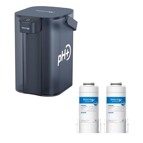 Waterdrop Alkaline Electric Water Filter Pitcher, Dispenser, NSF/ANSI 42, 200-Gallon, 5X Times Long-Life Countertop Water Filter System
