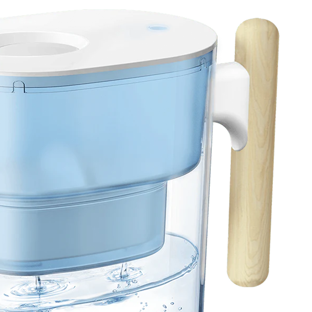 Sodafizz Portable Water Filter Pitcher, 200-Gallon Long-Life 10-Cup, Reduces Fluoride, Chlorine, BPA Free