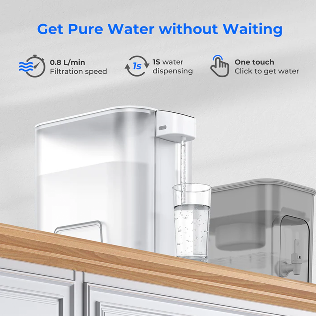 Sodafizz FreshTaste Rechargeable Electric Pitcher, Electric Water Filter Pitcher, Instant Water Dispenser ED04, 200-Gallon