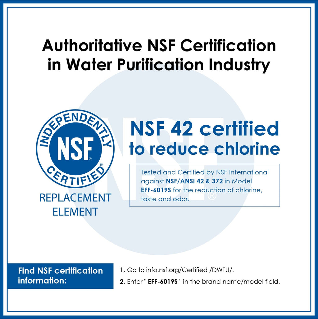 Waterdrop (Built-in CHIP) Replacement for GE® RPWFE Refrigerator Water Filter, NSF 42 & 372 Certified