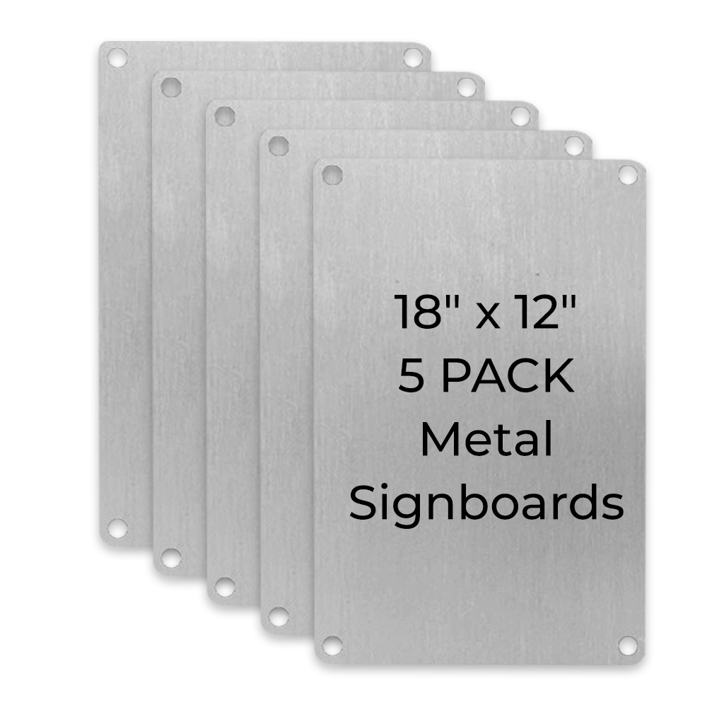 Waterdrop Blank Metal Signs- 5 Pack, Heavy Duty Aluminum Write-On Sign, Easy to Mount Indoor or Outdoor Use