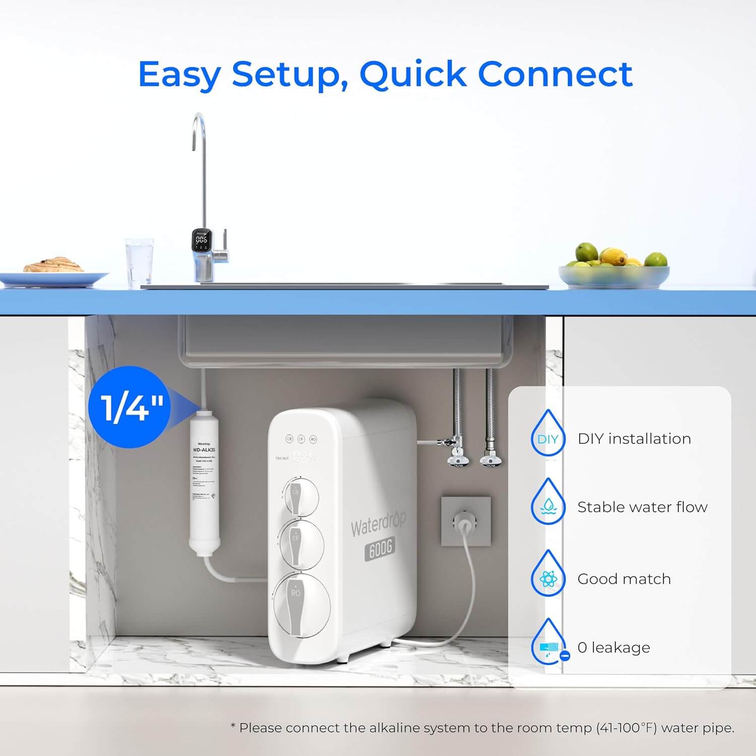 Waterdrop G3P600 Alkaline Reverse Osmosis System - Thumbnail 4