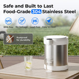 safe and built to last food-grade 304 stainless steel