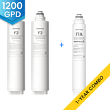 Waterdrop X12 RO System Replacement Filter Combo Set - 1200GPD