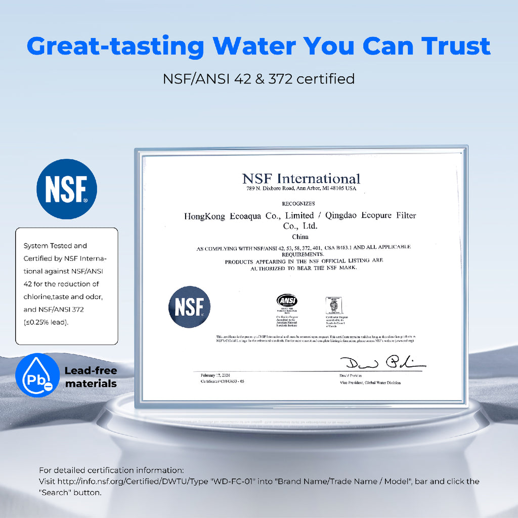 Waterdrop 320-Gallon Long-Lasting Faucet Water Filter FC-01