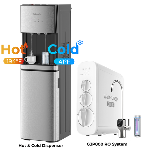 Dual Power Hydration Set: Hot & Cold Dispenser + G3P800  RO  System