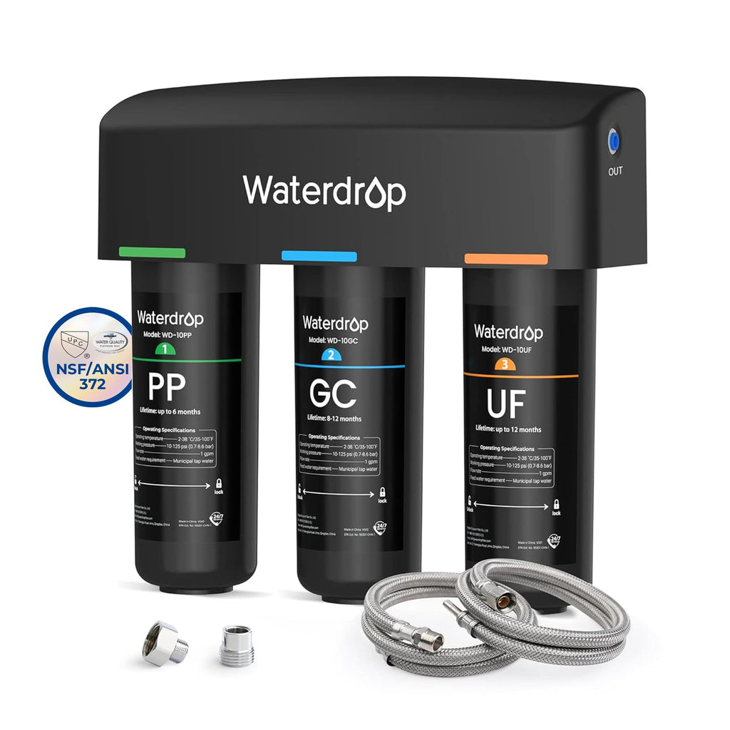 3-stage Ultra Filtration Under Sink Water Filter System Waterdrop TSA-UF