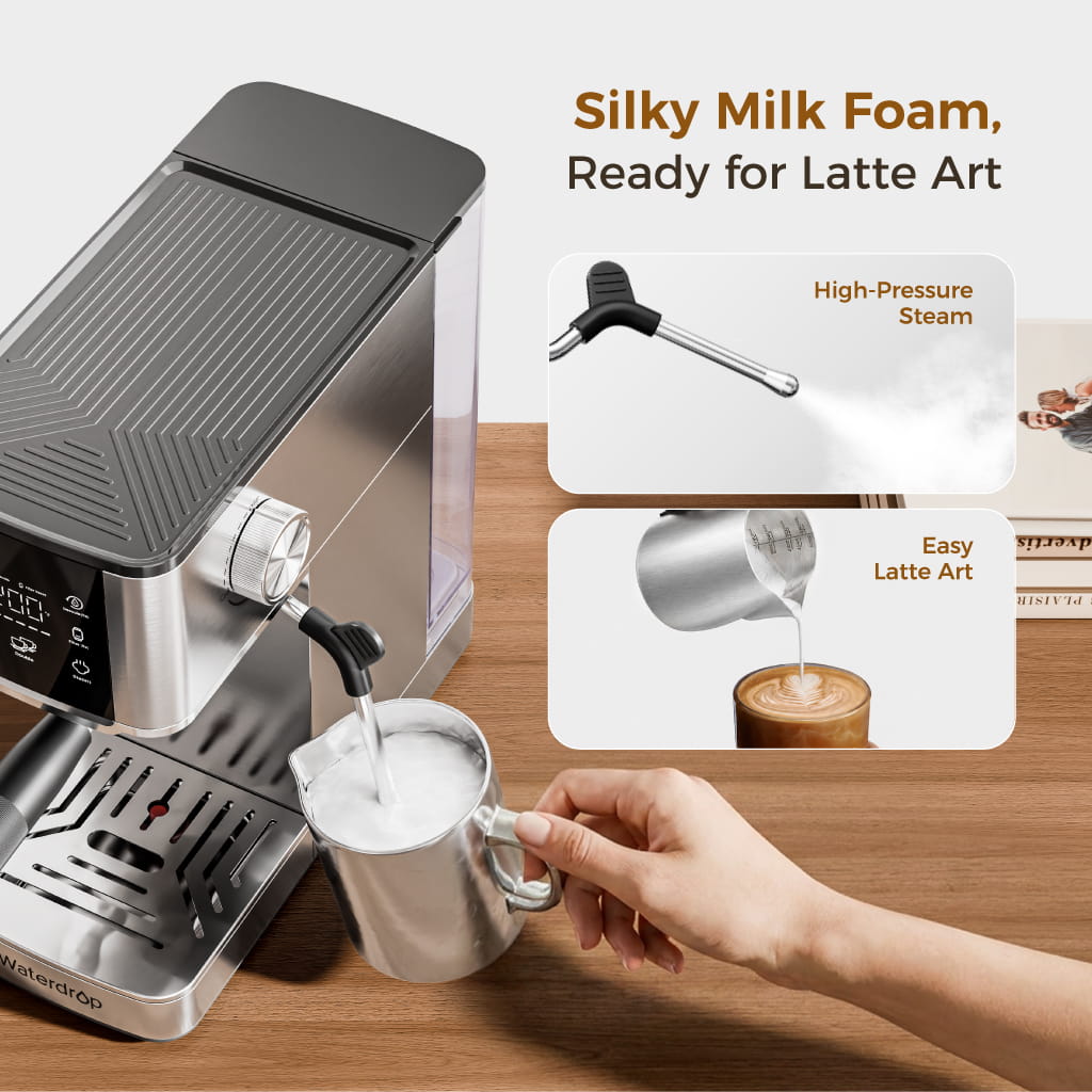 Waterdrop MC-02-M Semi-Automatic Espresso Machine, Coffee Maker with 20 Bar Pressure