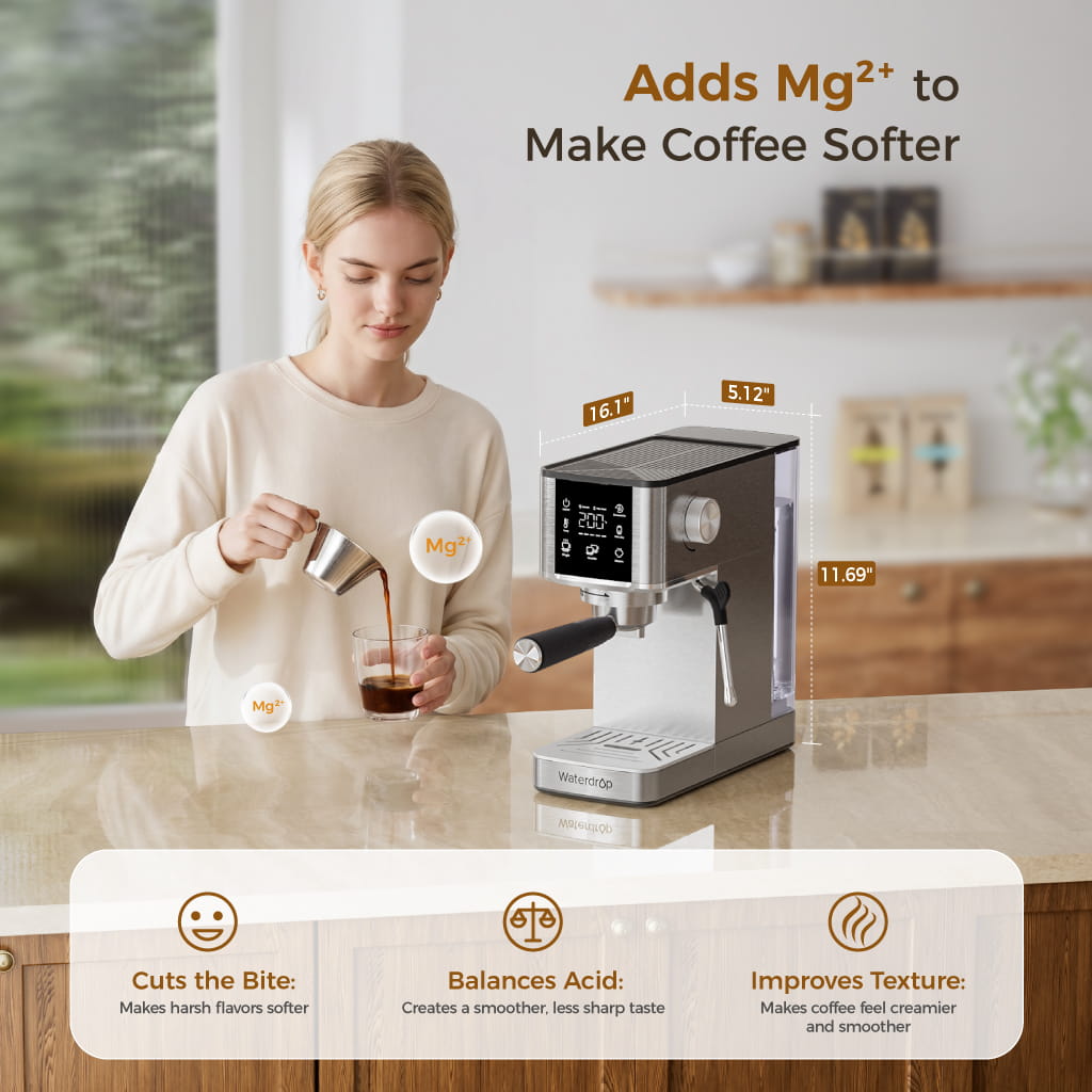 Waterdrop MC-02-M Semi-Automatic Espresso Machine, Coffee Maker with 20 Bar Pressure