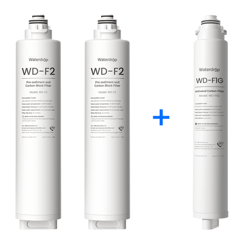 Waterdrop X8 RO System Replacement Filter Combo Set - 800GPD