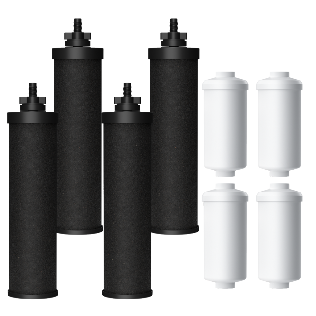 Black Elements & Fluoride Filters Replacement for Waterdrop King Tank Systems and Other Gravity-fed Filtration Systems