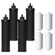 Black Elements & Fluoride Filters Replacement for Waterdrop King Tank Systems and Other Gravity-fed Filtration Systems