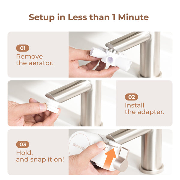 Waterdrop Faucet Filter, 320-Gallon Faucet Filtration System WD-BFT1