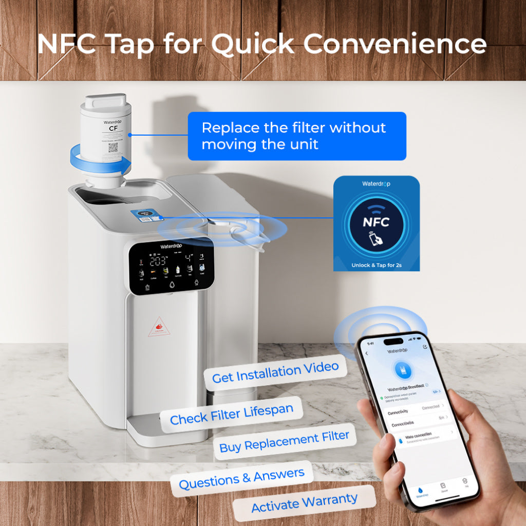 Waterdrop Instant Hot and Cold Countertop Water Filter Dispenser CT01