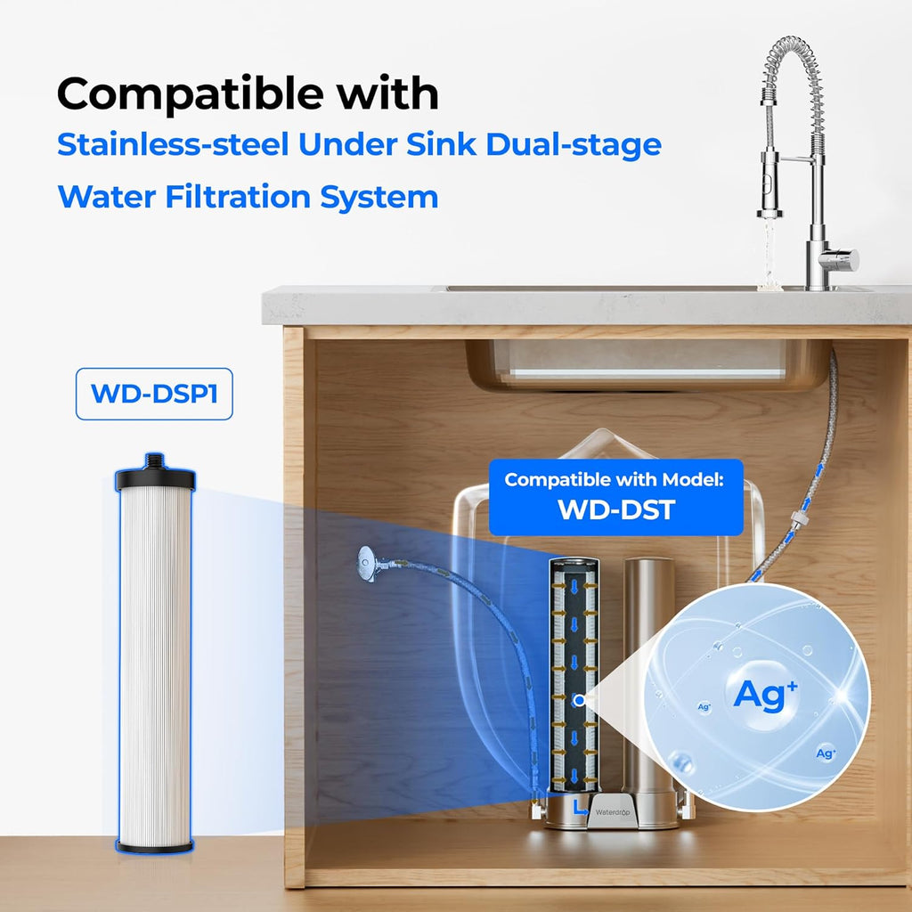 DSP1 Filter Replacement for DST Stainless Steel Under Sink Water Filter System