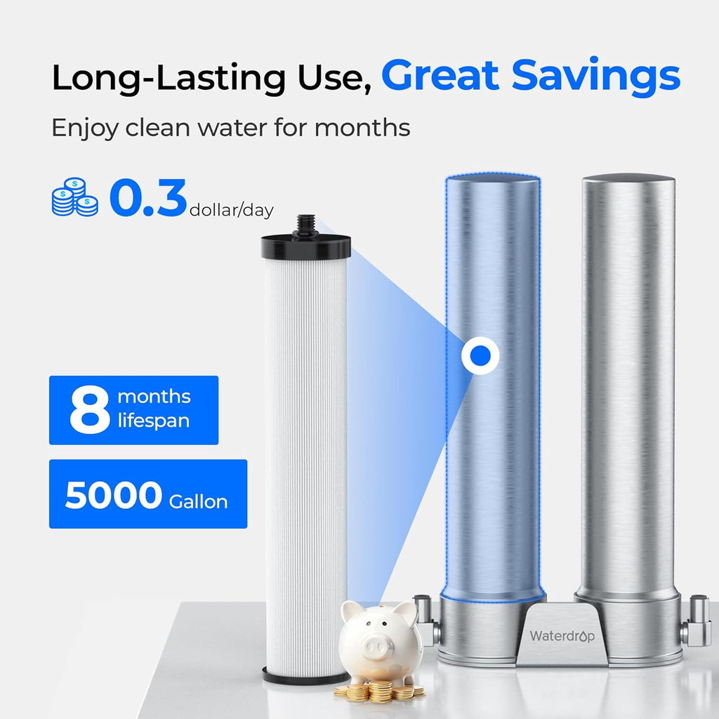 DSP1 Filter Replacement for DST Stainless Steel Under Sink Water Filter System