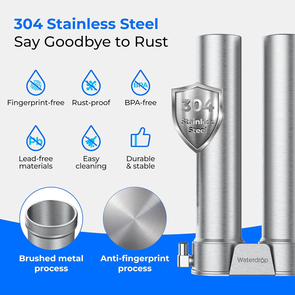 Waterdrop DST Stainless Steel Under Sink Water Filter System