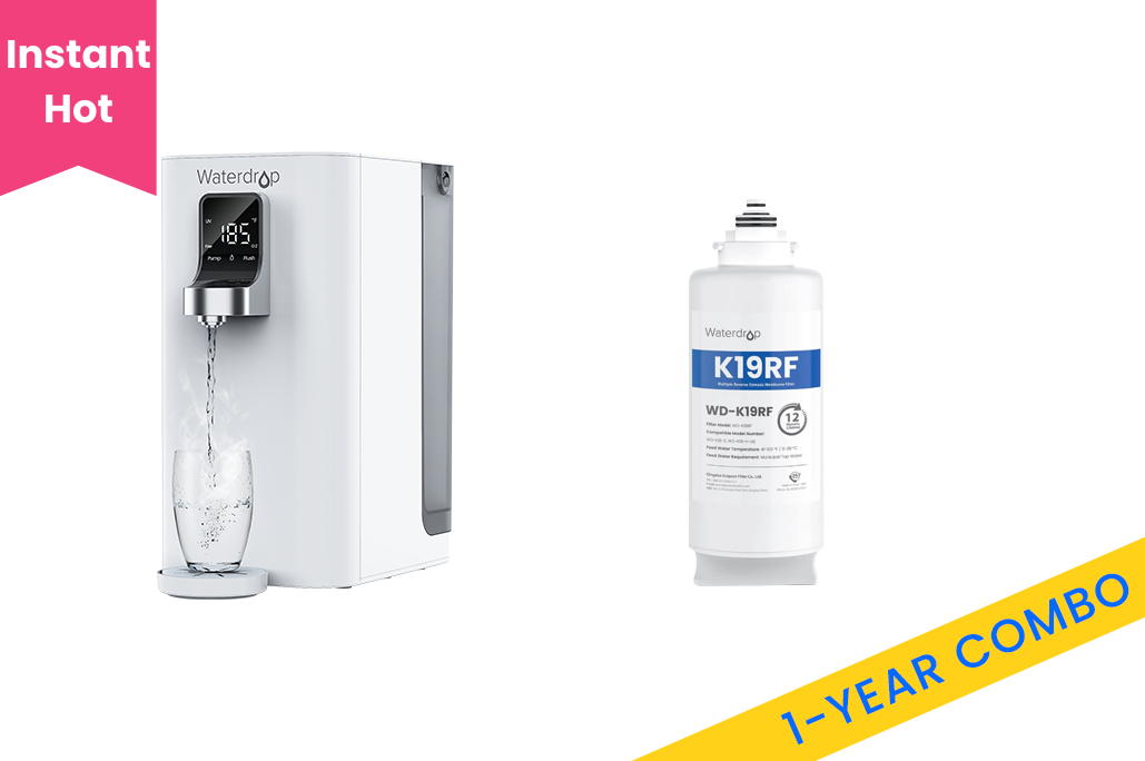 K19-H Instant Hot Countertop RO System with an Extra One-Year Filter Combo