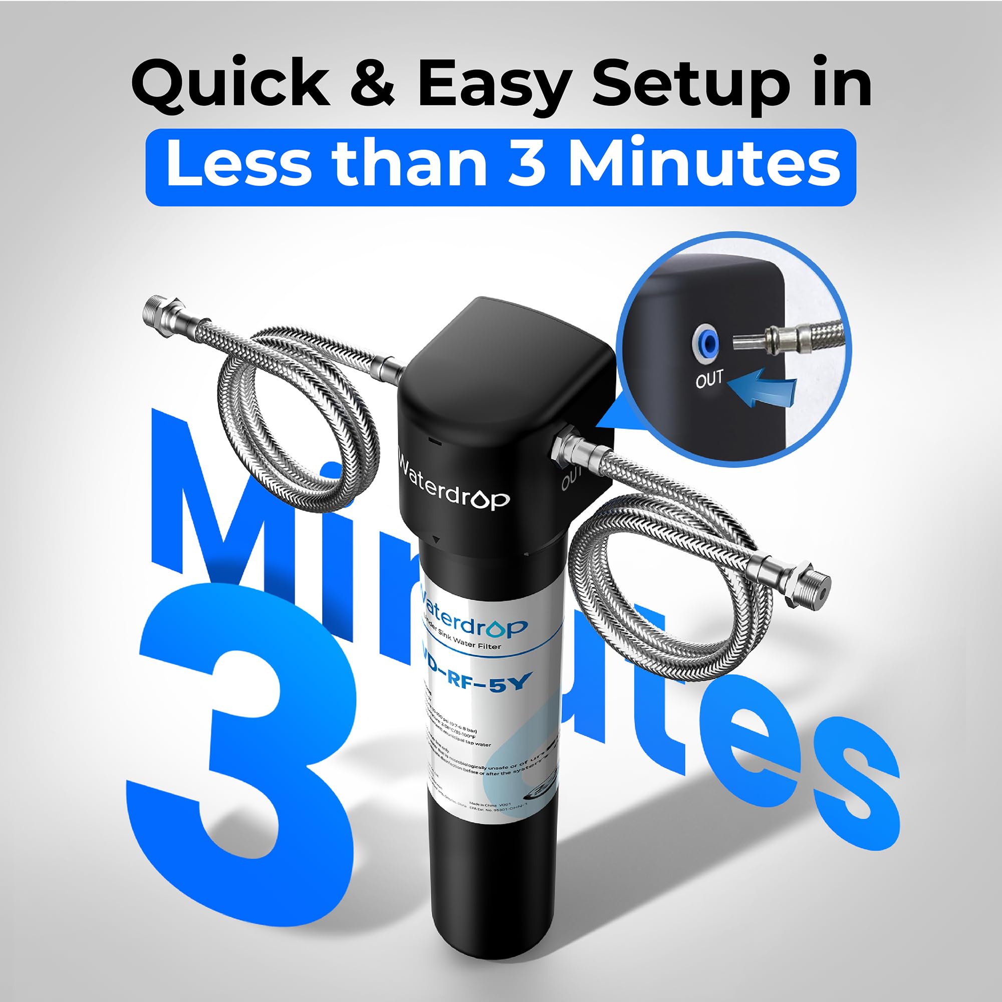 Waterdrop UA-5Y 5 Years Under Sink Water Filter System - Thumbnail 4