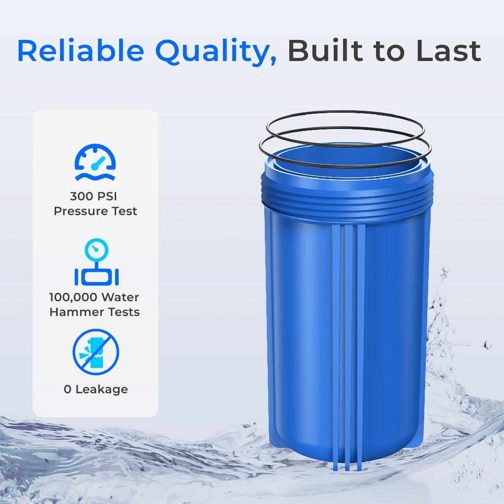 Waterdrop 2-Stage Whole House Water Filter System Reduce Iron&Manganese