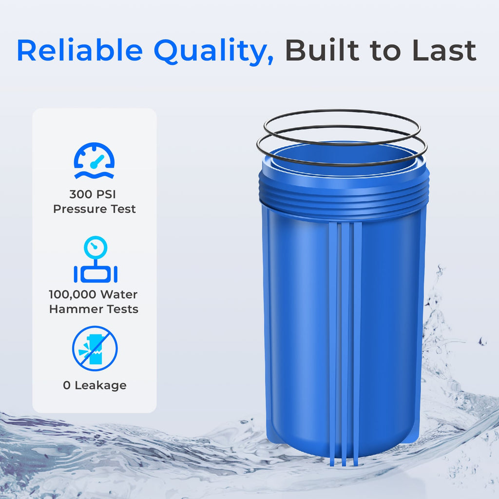 Waterdrop WD-WHF21-PG Whole House Water Filtration System with Iron and Manganese Removal Filter Cartridges