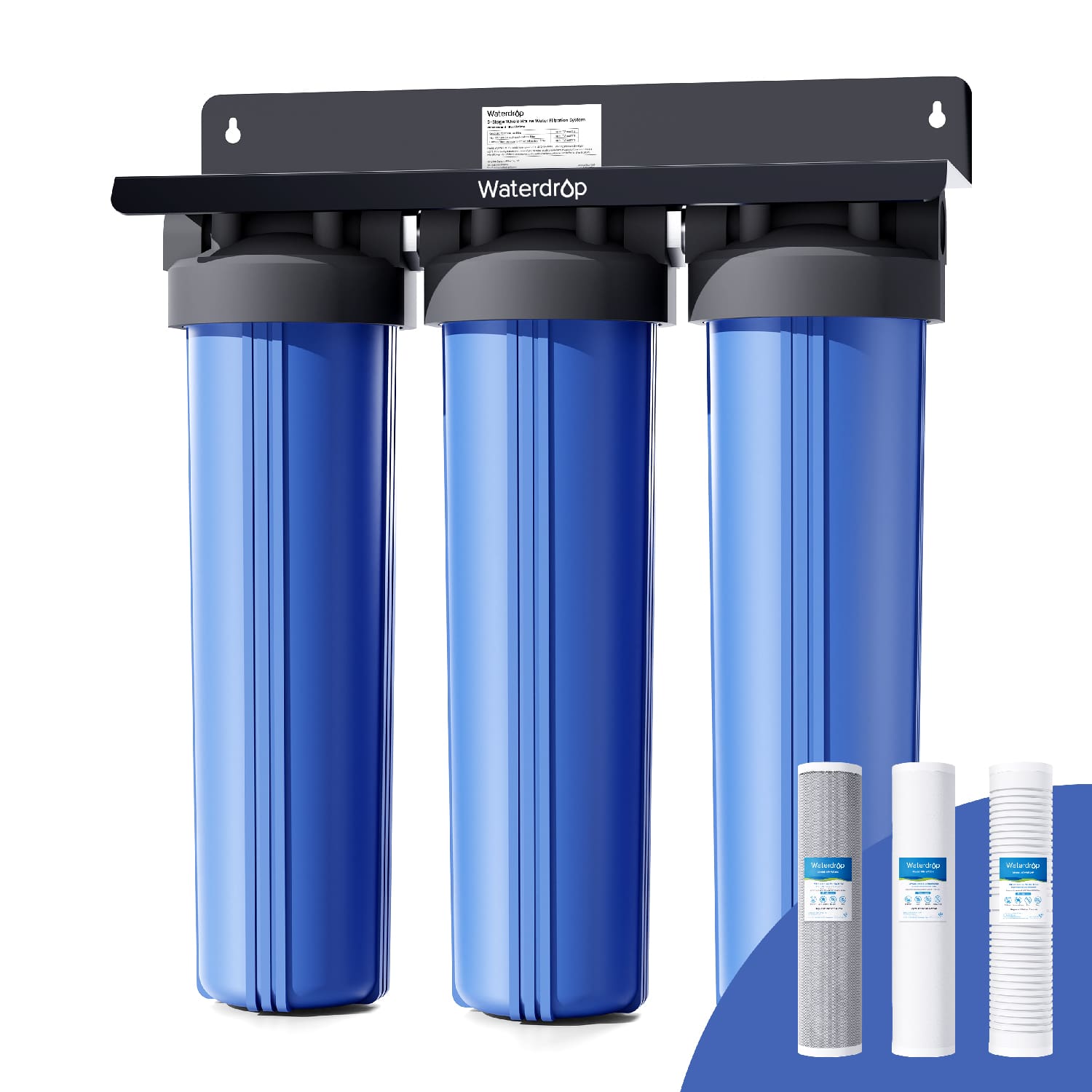 Waterdrop 3-Stage Whole House Water Filter System WHF3T-PG