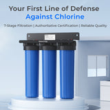 Waterdrop 3-Stage Whole House Water Filter System with 2 WF20F Replacement Filters