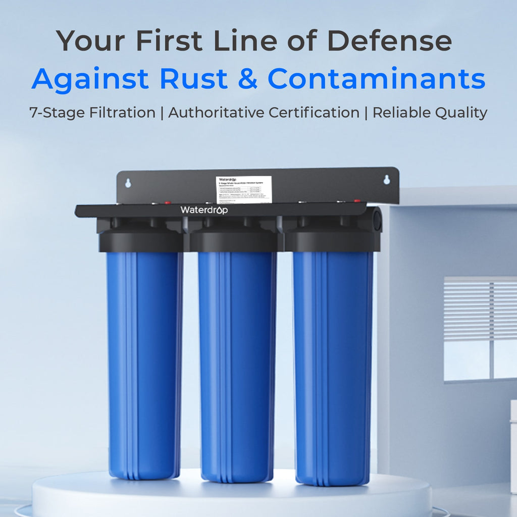 Waterdrop 3-Stage Whole House Water Filter System | Reduce Iron & Manganese