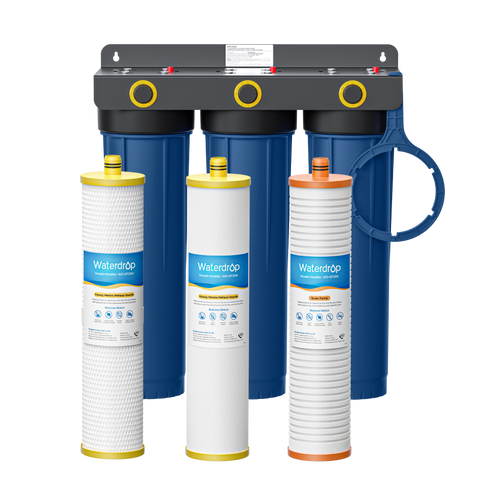 Waterdrop 3-Stage Whole House Water Filter System | 9-Stage Filtration, WD-WHF3E-SKH