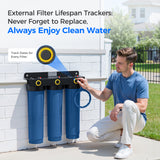 Waterdrop 3-Stage Whole House Water Filter System | 9-Stage Filtration, WD-WHF3E-SKH