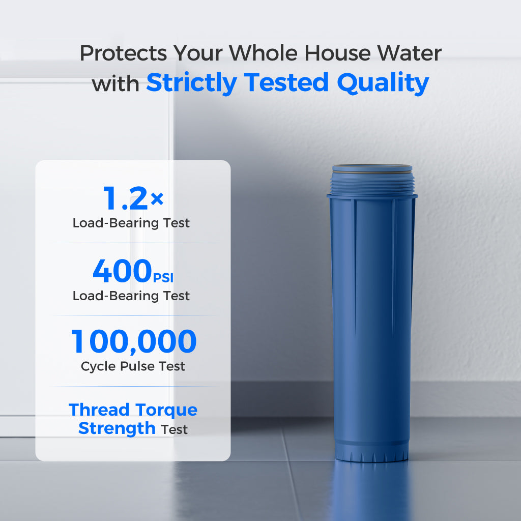 Waterdrop 3-Stage Whole House Water Filter System | 9-Stage Filtration, WD-WHF3E-SKH